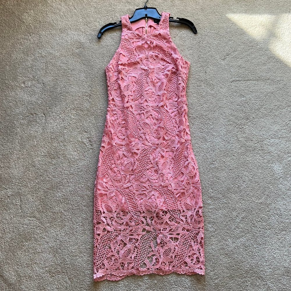 Bebe Pink Lace Dress - Size 2